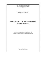 Phát triển du lịch công viên địa chất toàn cầu đồng văn 