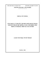 Luận văn thạc sĩ ứng dụng lý thuyết tập mờ chẩn đoán trạng thái kỹ thuật hệ thống cung cấp nhiên liệu động cơ diesel trên xe tải cỡ nhỏ​ 