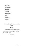 Tiểu luận Quản lý hành chính công: Đẩy mạnh cải cách thủ tục hành chính ở Việt Nam trong bối cảnh hội nhập kinh tế quốc tế