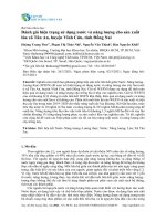 Đánh giá hiện trạng sử dụng nước và năng lượng cho sản xuất lúa xã Tân An, huyện Vĩnh Cửu, tỉnh Đồng Nai