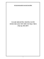 Tài liệu Bồi dưỡng thường xuyên dành cho giáo viên môn Âm nhạc THCS (Năm học 2016-2017)