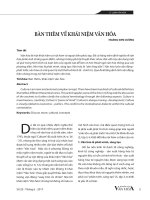 Bàn thêm về khái niệm văn hóa
