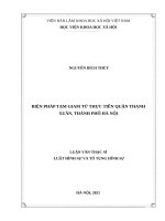 Luận văn thạc sĩ biện pháp tạm giam từ thực tiễn quận thanh xuân, thành phố hà nội 