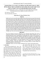 Ảnh hưởng của cuộc vận động người Việt Nam ưu tiên dùng hàng Việt Nam đến sự sẵn lòng mua giày Việt Nam chất lượng cao tại thành phố Long Xuyên
