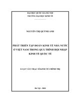 Phát triển tập đoàn kinh tế nhà nước ở việt nam trong quá trình hội nhập kinh tế quốc tế 