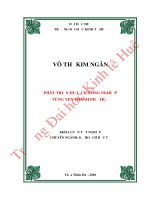Phát triển du lịch nông nghiệp vùng ven thành phố huế 