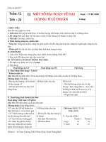 Giáo án Đại số 7 Tuần 12 - Tiết 24: Một số bài toán về đại lượng tỉ lệ thuận