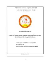 Áp dụng các biện pháp ngăn chặn trong tố tụng hình sự từ thực tiễn huyện cẩm giàng, tỉnh hải dương 