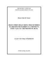 Tài liệu luận văn Hoàn Thiện Hoạt Động Trách Nhiệm Xã Hội Doanh Nghiệp