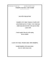 Luận văn thạc sĩ nghiên cứu thực trạng và đề xuất giải pháp quản lý thực vật xâm hại trên địa bàn huyện văn quan, tỉnh lạng sơn​ 