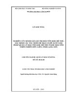 Luận văn thạc sĩ nghiên cứu đánh giá giá trị bảo tồn khu hệ thú, xác định các tác nhân đe dọa và đề xuất giải pháp quản lý bảo tồn khu hệ thú ở khu bảo tồn thiên nhiên hữu liên, tỉnh lạng sơn​ 
