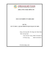 Xử lý ảnh xquang phổi sử dụng mạng nơ ron 