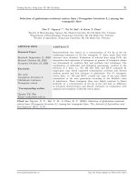 Chọn lọc các dòng bông (Gossypium hirsutum L.) chuyển gen bar chống chịu thuốc