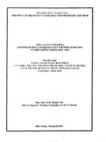 Nâng cao kỹ năng đàm phán của hiệu trưởng trường THCS vị thanh xã vị thanh, huyện vị thủy, tỉnh hậu giang năm học 2020 2021 