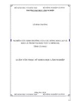 Luận văn thạc sĩ nghiên cứu sinh trưởng của các dòng keo lai và keo lá tràm tại khu vực u minh hạ, tỉnh cà mau 