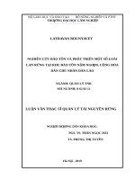 Luận văn thạc sĩ nghiên cứu bảo tồn và phát triển một số loài lan rừng tại khu bảo tồn nặm ngưm   cộng hòa dân chủ nhân dân lào​ 