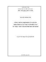 Công chứng hợp đồng ủy quyền theo pháp luật việt nam hiện nay từ thực tiễn thành phố hồ chí minh 