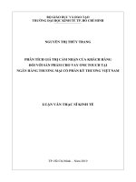 Tài liệu luận văn Phân Tích Giá Trị Cảm Nhận Của Khách Hàng Đối Với Sản Phẩm
