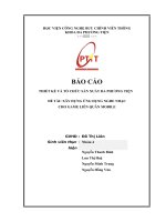 BÁO CÁOTHIẾT KẾ VÀ TỔ CHỨC SẢN XUẤT ĐA PHƯƠNG TIỆNĐỀ TÀI: XÂY DỰNG ỨNG DỤNG NGHE NHẠCCHO GAME LIÊN QUÂN MOBILE
