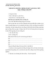 Chuong trinh buoi le ket nap dang vien nam 2013