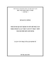 thi hành quyết định tuyên bố phá sản theo pháp luật việt nam từ thực tiễn thành phố hồ chí minh 