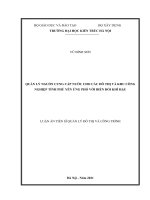 Quản lý nguồn cung cấp nước cho các đô thị và khu công nghiệp tỉnh phú yên ứng phó với biến đổi khí hậu 