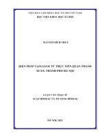 Biện pháp tạm giam từ thực tiễn quận Thanh Xuân, thành phố Hà Nội (Luận văn thạc sĩ)