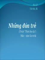 NHUNG DUA TRE
