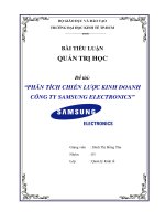 Quản trị học  Phân tích chiến lược kinh doanh công ty Samsung Electronics