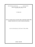 Quản lý nguồn cung cấp nước cho các đô thị và khu công nghiệp tỉnh phú yên ứng phó với biến đổi khí hậu 