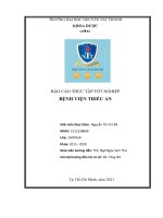 BÁO CÁO THỰC TẬP TỐT NGHIỆP BỆNH VIỆN TRIỀU AN