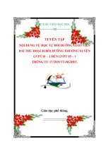 TUYỂN TẬP NỘI DUNG TỰ HỌC TỰ BỒI DƯỠNG GIÁO VIÊN   BÀI THU HOẠCH BỒI DƯỠNG THƯỜNG XUYÊN GVPT 01 – 1 ĐẾN GVPT 05 – 1 THÔNG TƯ 172019TTBGDĐT.