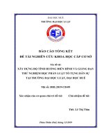 Xây dựng bộ tình huống điển hình và giảng dạy thử nghiệm học phần Luật tố tụng dân sự tại Trường Đại học Luật , Đại học