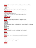 De thi trac nghiem phan cung may tinh co dap an