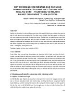 Một số kiến nghị nhằm nâng cao khả năng tham gia nghiên cứu khoa học của sinh viên Khoa Tài chính - Thương mại tại Trường Đại học Công nghệ TP.HCM (HUTECH)