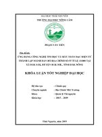 Đề tài áp dụng quy trình công nghệ và xây dựng bản đồ địa chính tỷ lệ lớn từ các số liệu đo vẽ ngoại nghiệp; ứng dụng công nghệ tin học và máy toàn đạc điện tử thành lập một mảnh bản đồ địa chính số 55 tỉ 11000 tại xã đắk sắk, huyện đắk mil, tỉ 