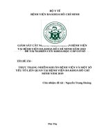 Thực trạng nhiễm khuẩn bệnh viện va một số yếu tố liên quan tại bệnh viện đa khoa hồ chi minh năm 2019  