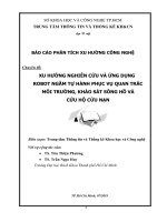 Xu hướng nghiên cứu và ứng dụng robot ngầm tự hành phục vụ quan trắc môi trường, khảo sát sông hồ và cứu hộ cứu nạn 