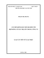 Cơ chế kiểm soát rủi ro đối với hợp đồng có giá trị lớn trong công ty 