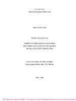 Luận văn Thạc sĩ Nông nghiệp: Nghiên cứu hiện trạng và giải pháp phát triển sản xuất cam chanh ở huyện Cẩm Xuyên, tỉnh Hà Tĩnh