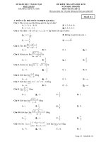 Đề thi giữa học kì 2 Toán 11 năm 2020 - 2021 trường THPT Tứ Sơn - Bắc Giang - TOANMATH.com