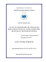 Luận văn thạc sĩ các yếu tố ảnh hưởng đến việc tham gia bảo hiểm xã hội tự nguyện của người lao động 