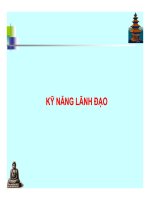 Kỹ năng lãnh đạo, tư duy mới của nhà lãnh đạo.