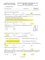 Đề thi giữa HK1 Toán 12 năm 2020 - 2021 trường THPT Thái Phiên - Quảng Nam - TOANMATH.com