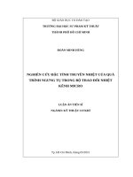 Nghiên cứu đặc tính truyền nhiệt của quá trình ngưng tụ trong bộ trao đổi nhiệt kênh micro  