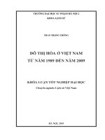 Đô thị hóa ở việt nam từ năm 1989 đến năm 2009 
