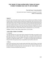 Các nhân tố ảnh hưởng đến định sử dụng ví điện tử Momo khu vực TP. Hồ Chí Minh