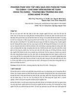 Phương pháp học tập hiệu quả học phần kế toán tài chính 1 cho sinh viên Ngành Kế toán Khoa Tài chính - Thương mại Trường Đại học Công nghệ TP.HCM