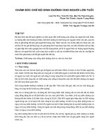 Chăm sóc chế độ dinh dưỡng cho người lớn tuổi