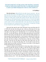 Xây dựng đội ngũ cán bộ, giảng viên Trường Cao đẳng Cảnh sát nhân dân II đáp ứng yêu cầu đổi mới giáo dục và đào tạo theo Nghị quyết trung ương 8 khóa XI